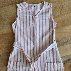 Nordstrom | Stem Girls Striped Belted Jumpsuit | Size 8